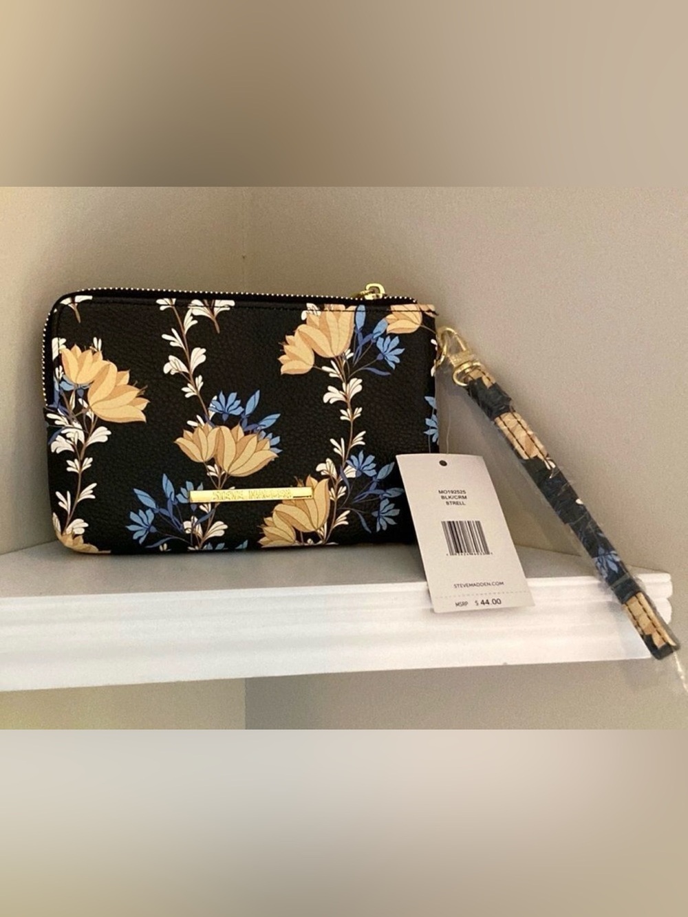 Steve Madden Double Pouch Floral Wristlet